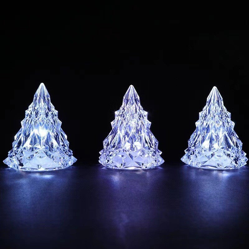 Lampa de Veghe, Model IceBerg, cu Baterii, Lumina Rece, Transparent, 6.5x8 cm