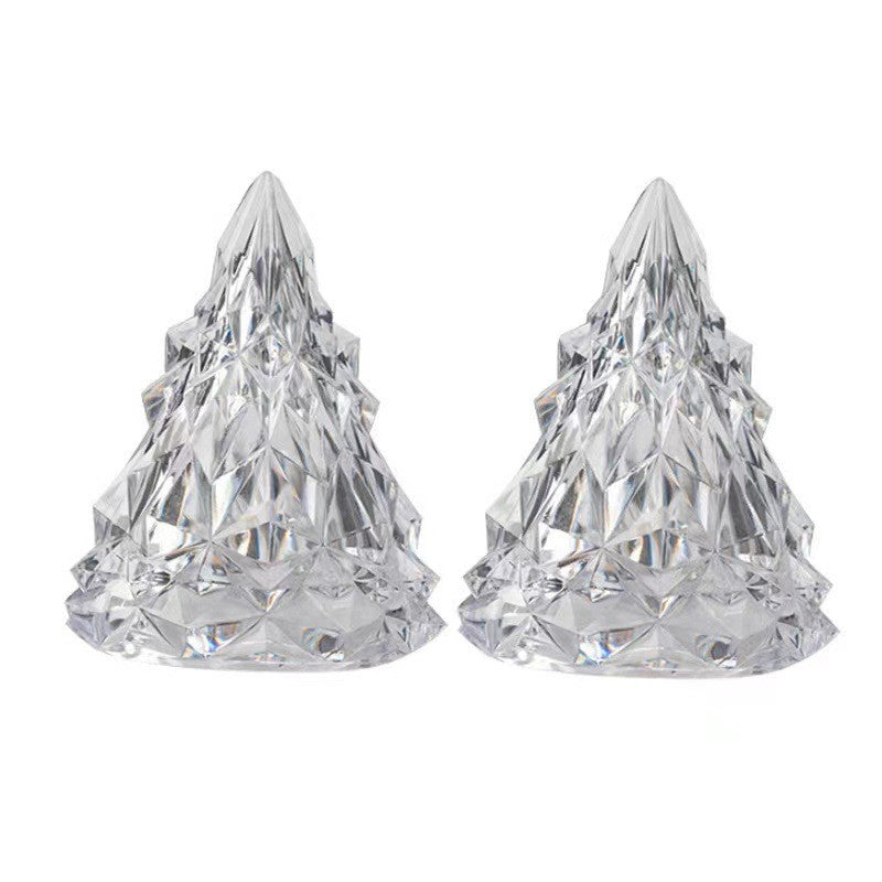 Lampa de Veghe, Model IceBerg, cu Baterii, Lumina Rece, Transparent, 6.5x8 cm