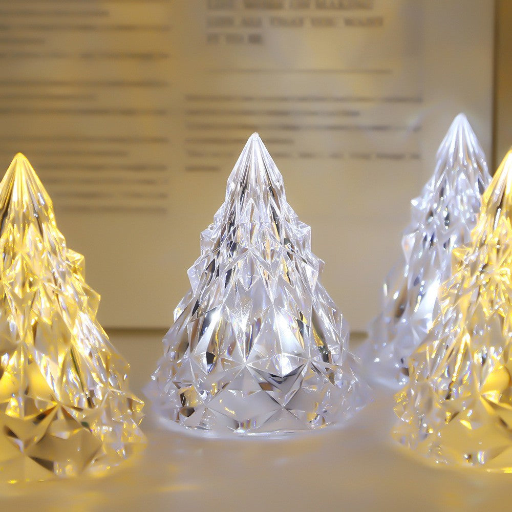 Lampa de Veghe, Model IceBerg, cu Baterii, Lumina Rece, Transparent, 6.5x8 cm