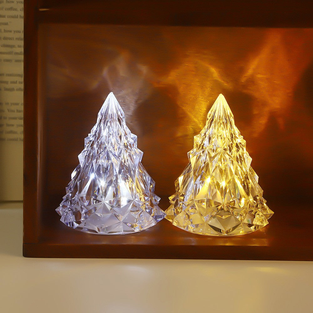 Lampa de Veghe, Model IceBerg, cu Baterii, Lumina Rece, Transparent, 6.5x8 cm