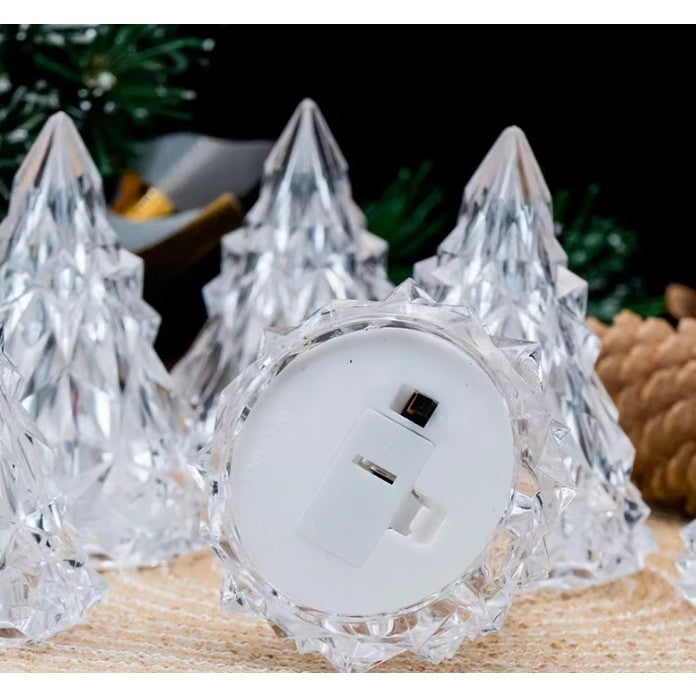 Lampa de Veghe, Model IceBerg, cu Baterii, Lumina Rece, Transparent, 6.5x8 cm