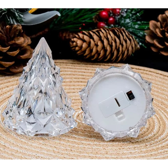 Lampa de Veghe, Model IceBerg, cu Baterii, Lumina Rece, Transparent, 6.5x8 cm