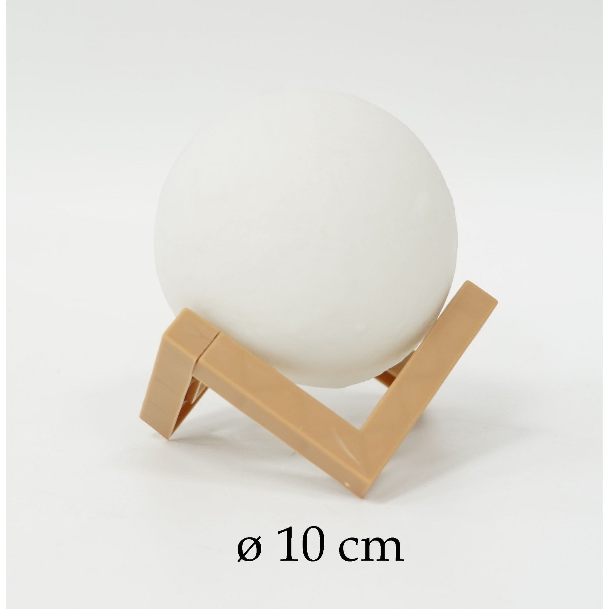 Lampa de veghe luna 3D Moon Light, lumina LED alb cald, alimentare baterii, fara acumulator, stand din plastic inclus, ø 10 cm