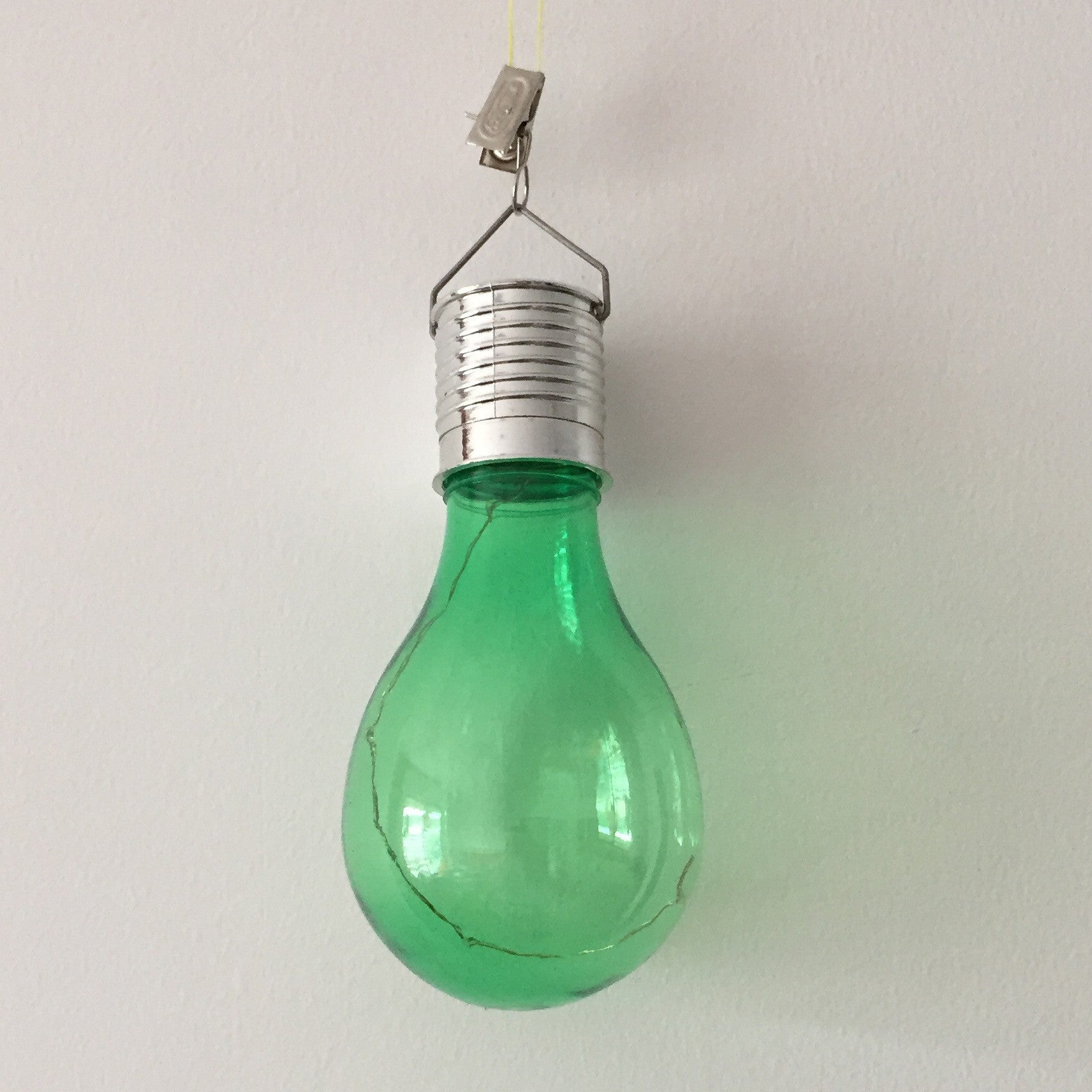 Lampa Solara LED Decorativa sub forma de Bulb, pentru exterior, suspendata, IP65, Ultron Verde