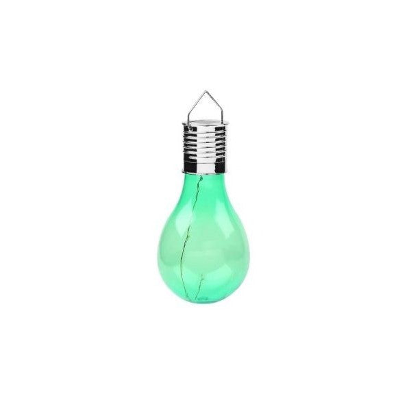Lampa Solara LED Decorativa sub forma de Bulb, pentru exterior, suspendata, IP65, Ultron Verde