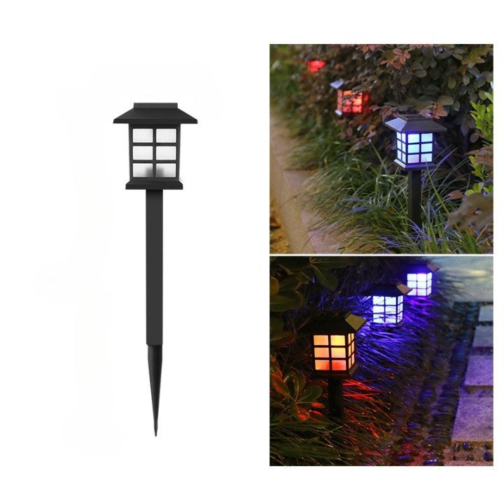 Lampa solara Led pentru gradina, Tip felinar, Multicolor