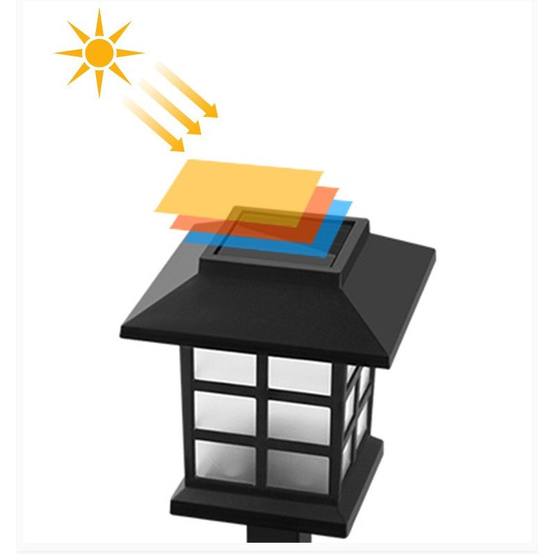 Lampa solara Led pentru gradina, Tip felinar, Multicolor