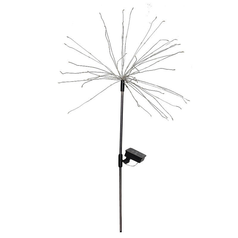 Lampa solara sub forma de artificii, 120 LED-uri, alb cald