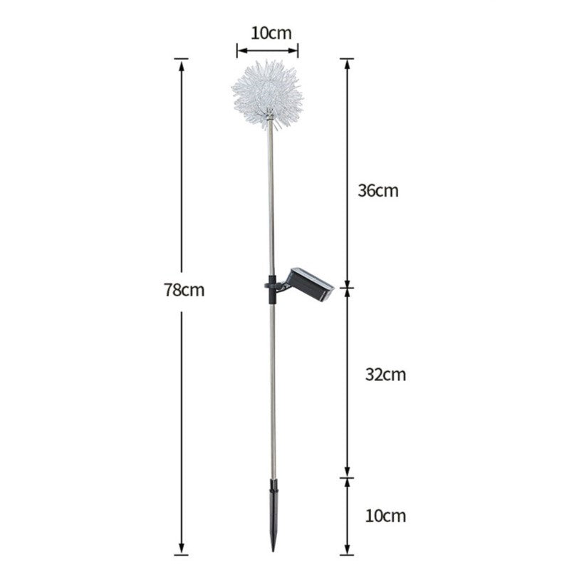 Lampa solara sub forma de Papadie, alb cald