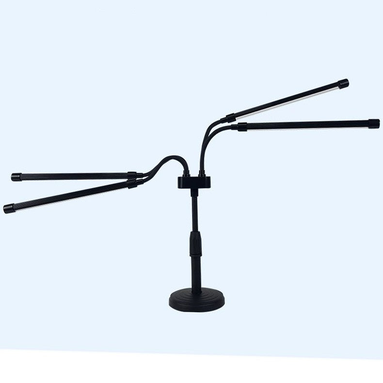 Lampa UV pentru cresterea plantelor, conectare la retea, 20W, 4 capete, 72 LED-uri, ajustabila pana la 66.5 cm, Lumina Alb Mov