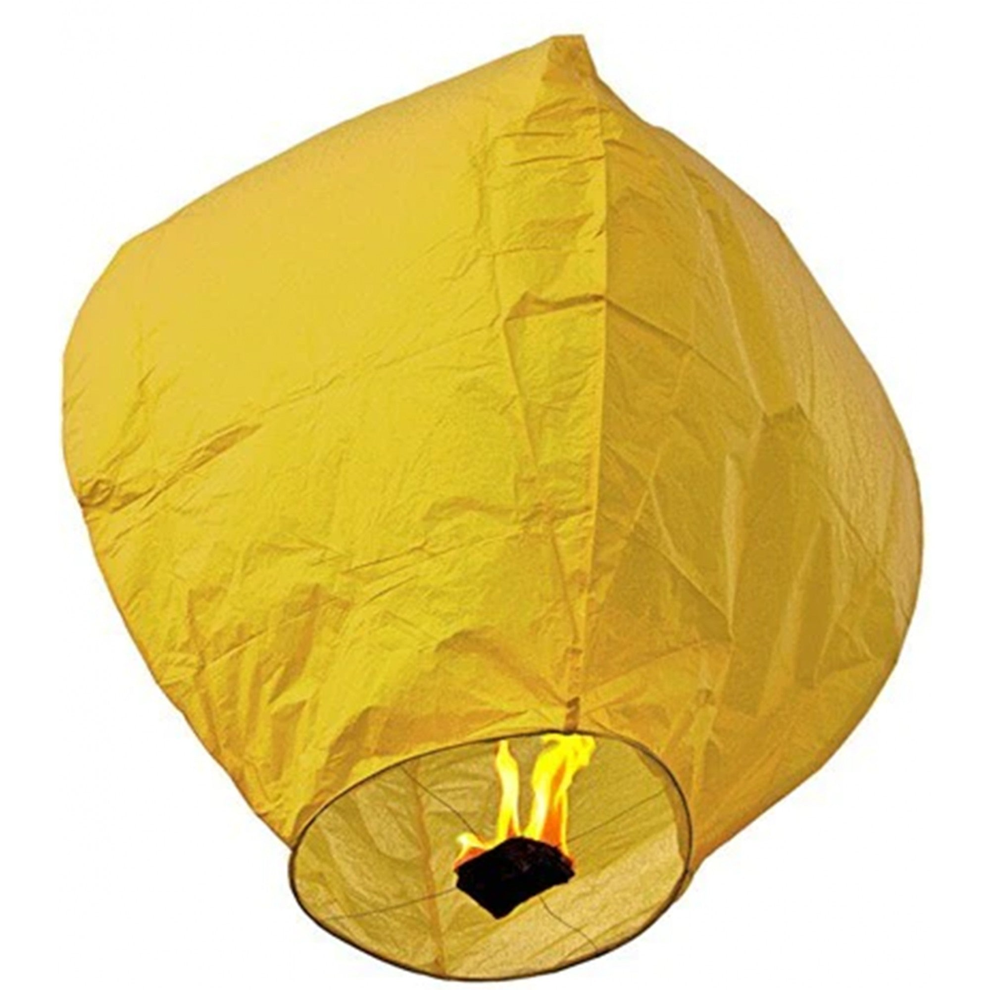 Lampion zburator, hartie biodegradabila, Galben