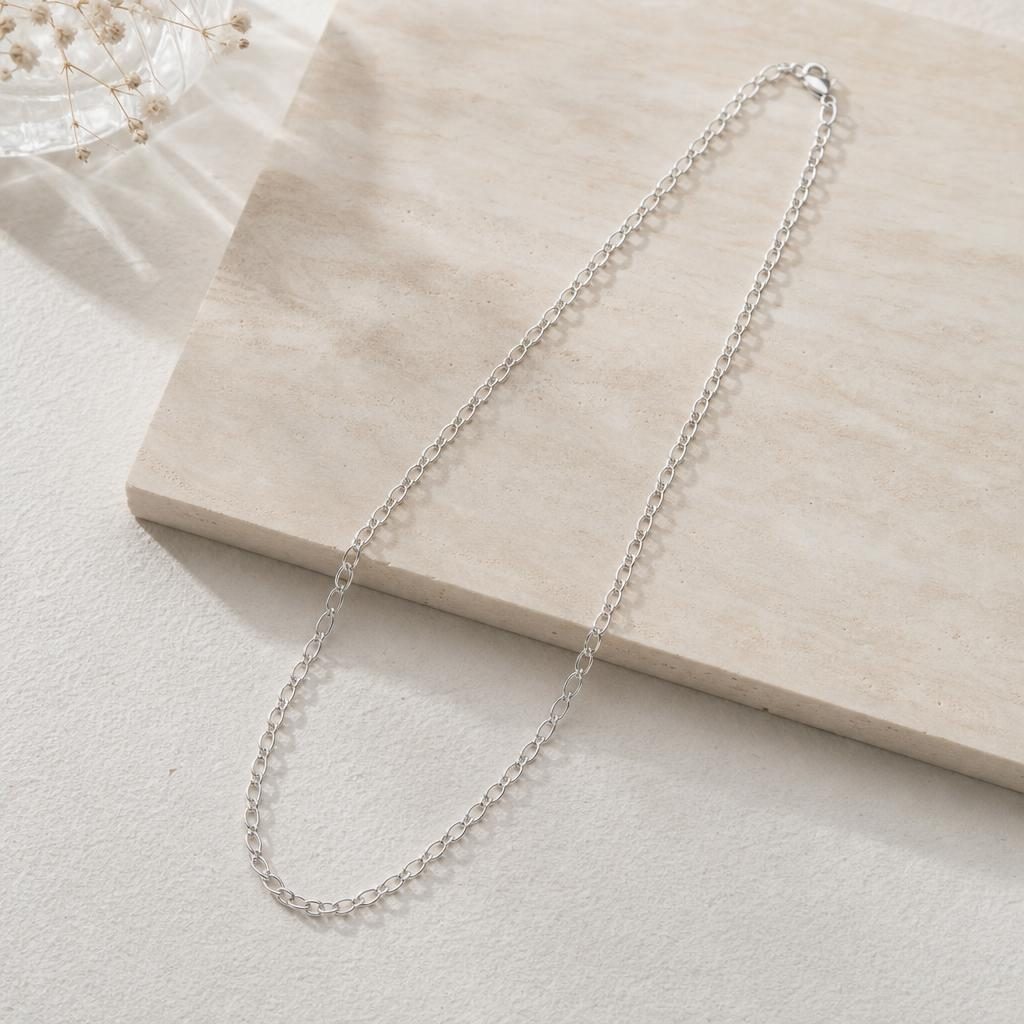 Lantisor din Argint 925 cu Zale Ovale 59.5 cm, 4.2 g