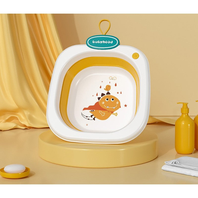 Lavoar Pliabil, Flippy, pentru Copii 1-8 Ani, Model Animat, din PP+TPE, 32x29x10 cm, Portocaliu