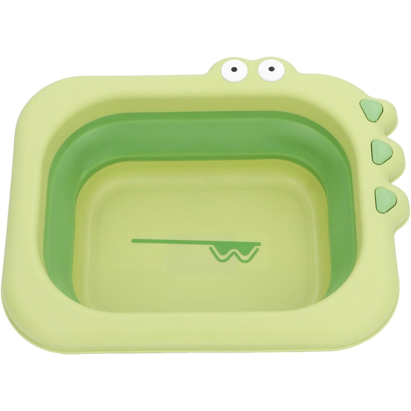 Lavoar Pliabil, Flippy, pentru Copii, din PP/TPE, Portabil, Model Crocodil, 30x24.5x9 cm, Verde