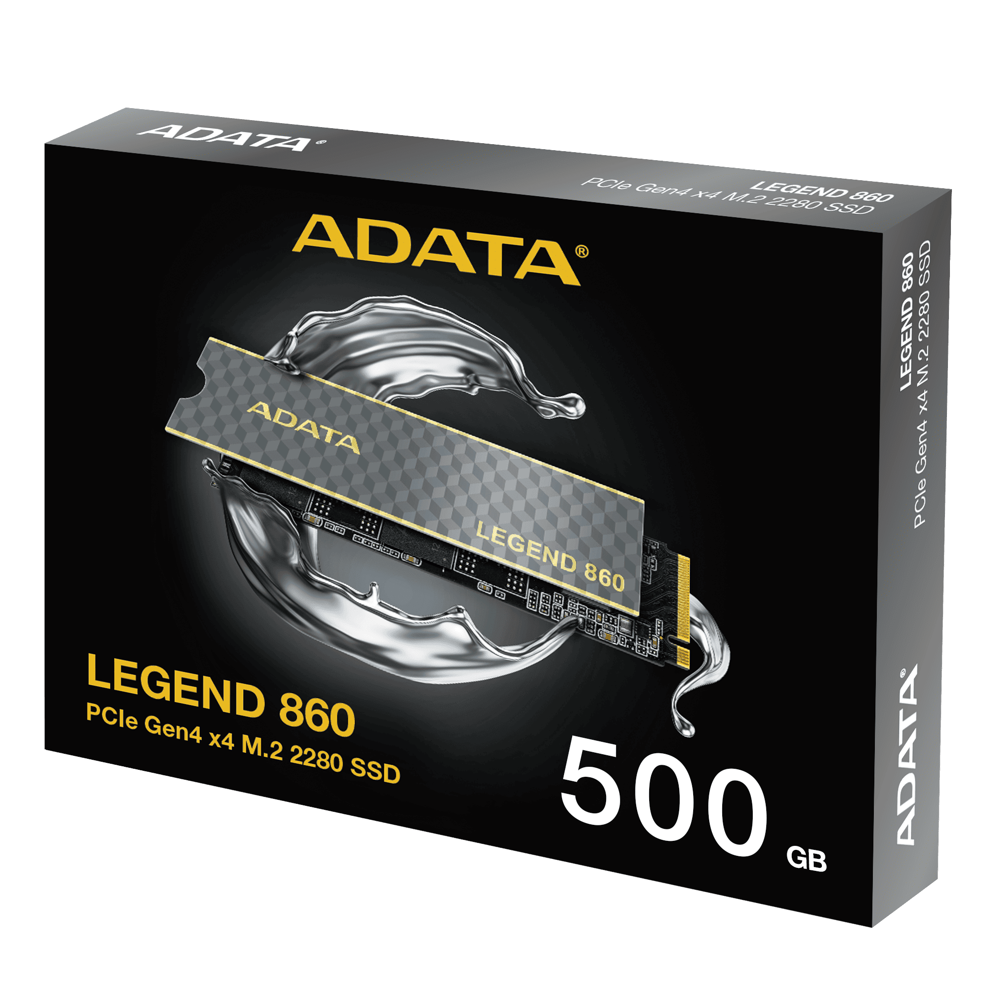 SSD ADATA Legend 860, 500GB, M.2 2280, PCIe Gen4x4, NVMe, R/W speed 5000MBs/3000MBs "SLEG-860-500GCS"