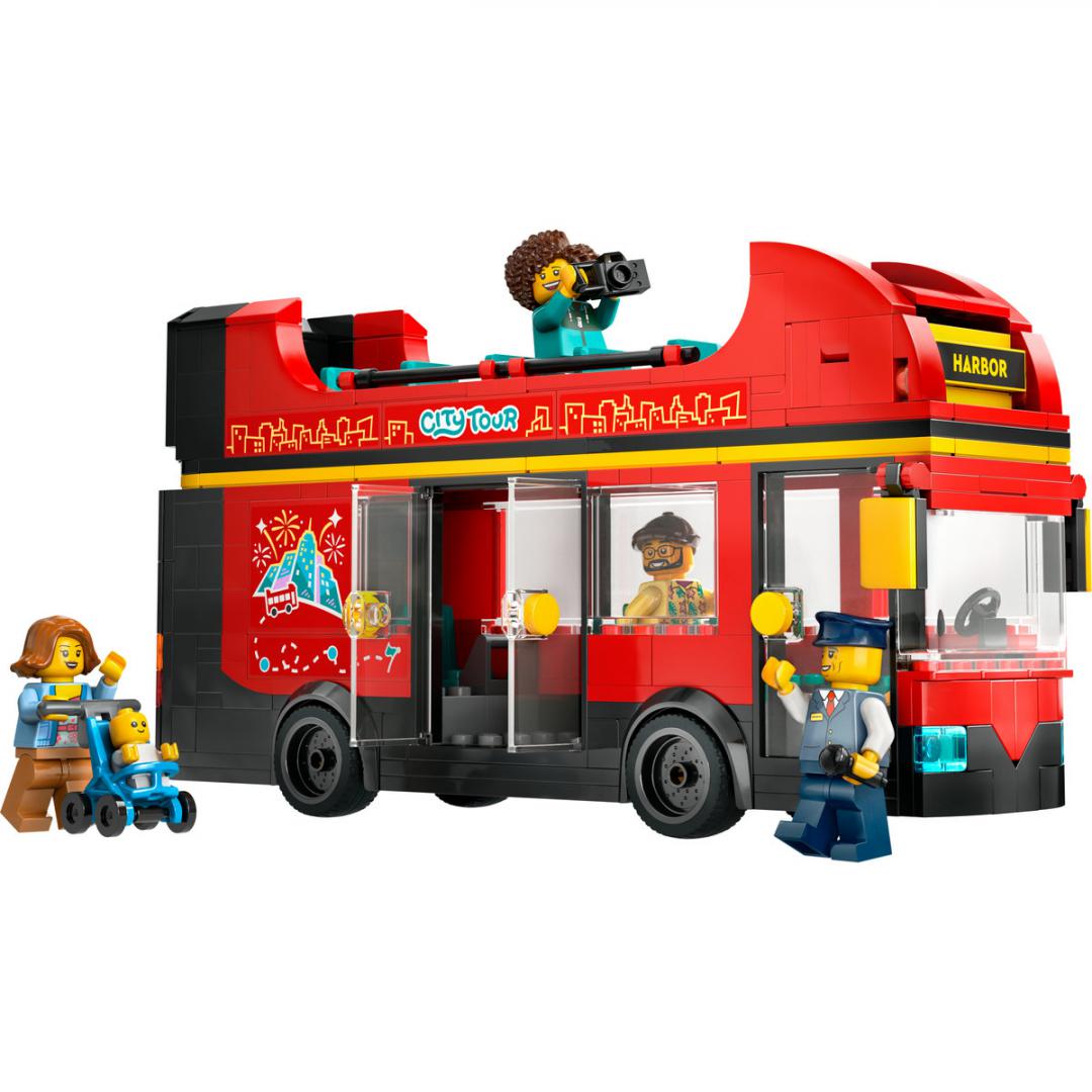 AUTOBUZ TURISTIC ROSU CU ETAJ LEGO 60407 