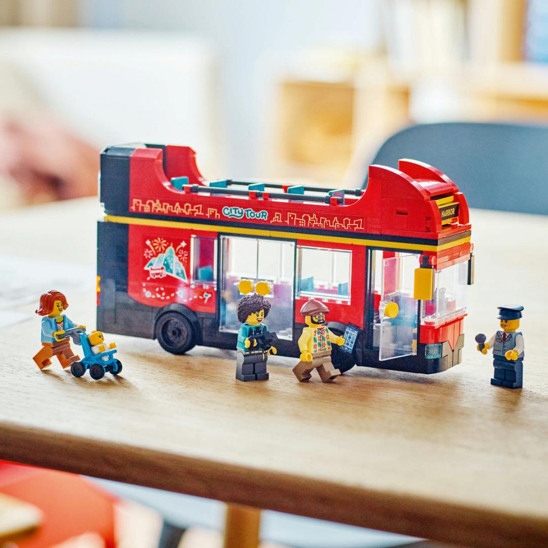AUTOBUZ TURISTIC ROSU CU ETAJ LEGO 60407 