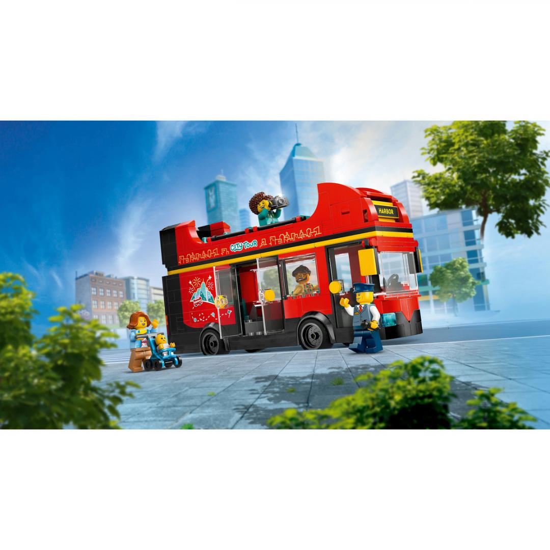 AUTOBUZ TURISTIC ROSU CU ETAJ LEGO 60407 