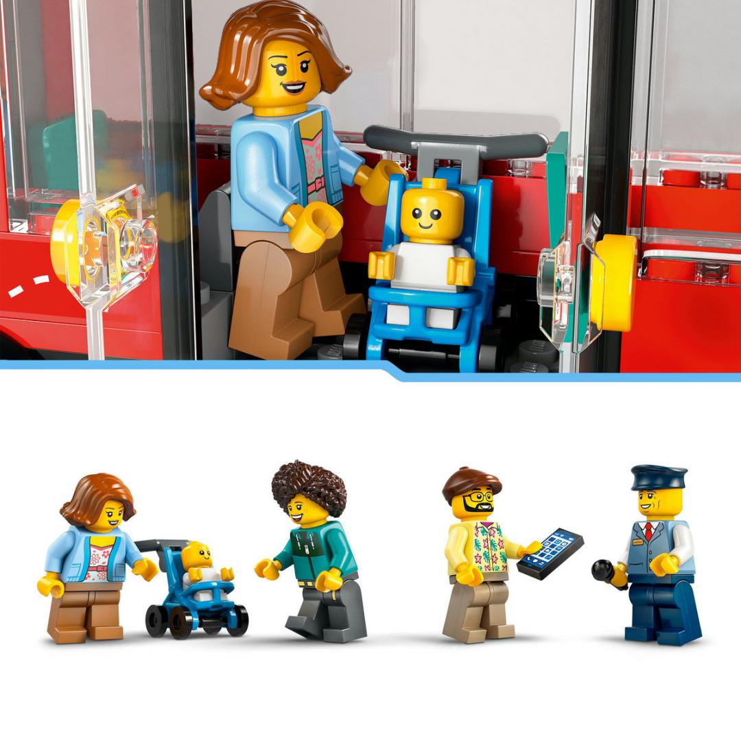AUTOBUZ TURISTIC ROSU CU ETAJ LEGO 60407 