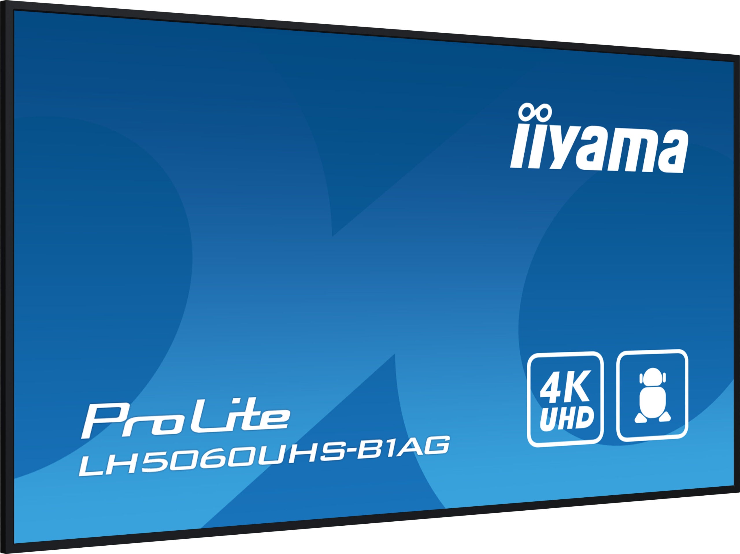 IIYAMA LFD LH5060UHS-B1AG 50" 4K UHD professional digital signage 3840x2160 16:9 500 cd/m2 1200:1 8ms Android 11 OS, iiSignage2, FailOver, EShare landscape, portrait "LH5060UHS-B1AG"