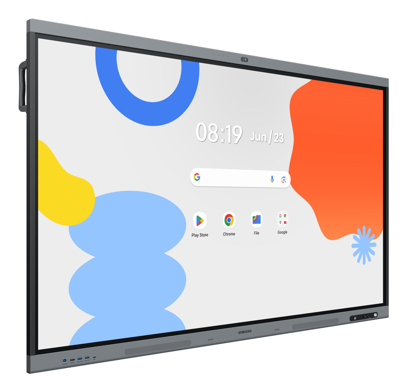 SAMSUNG WAFX-P Eboard WA65FX-P 65inch Android 15 EDLA Octacore 16GB RAM 128GB storage UHD IR Touch 3xHDMI USB-C PD 65W 48Mpixel auto "LH65WAFPLGCXEN"