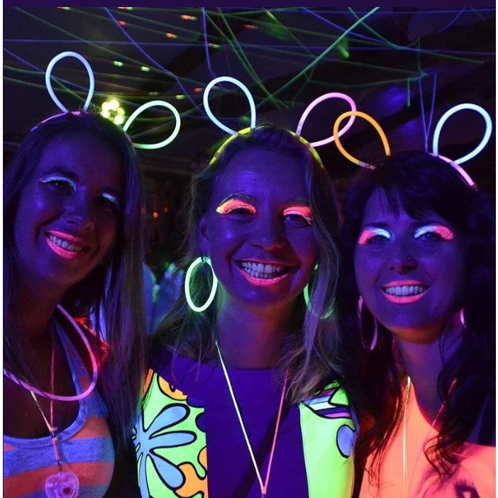 Cordeluta Decorativa, Flippy, din Plastic, Fluorescenta, Accesoriu Petrecere, Albastru