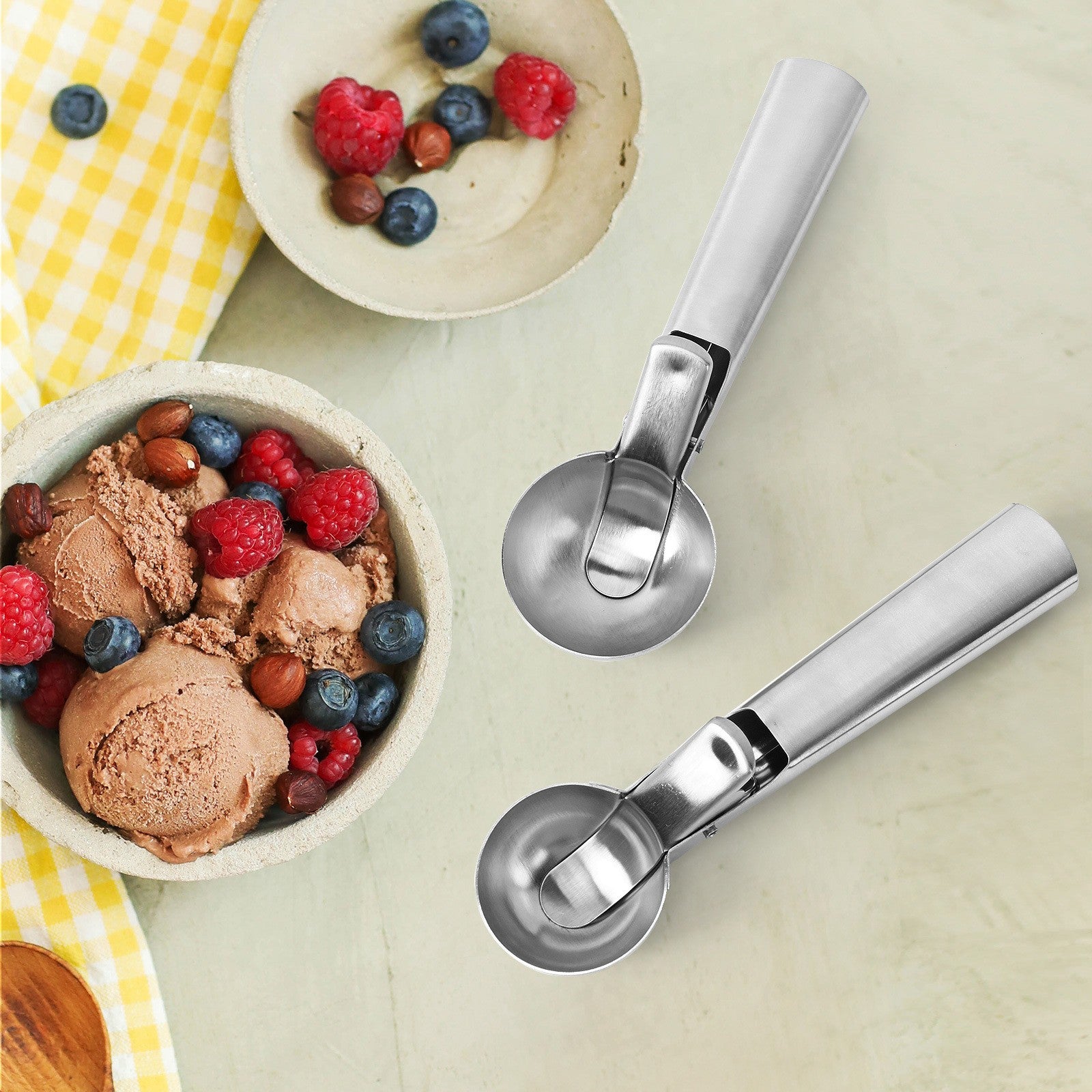 Lingura dozatoare inghetata Cool Serving, inox, gri