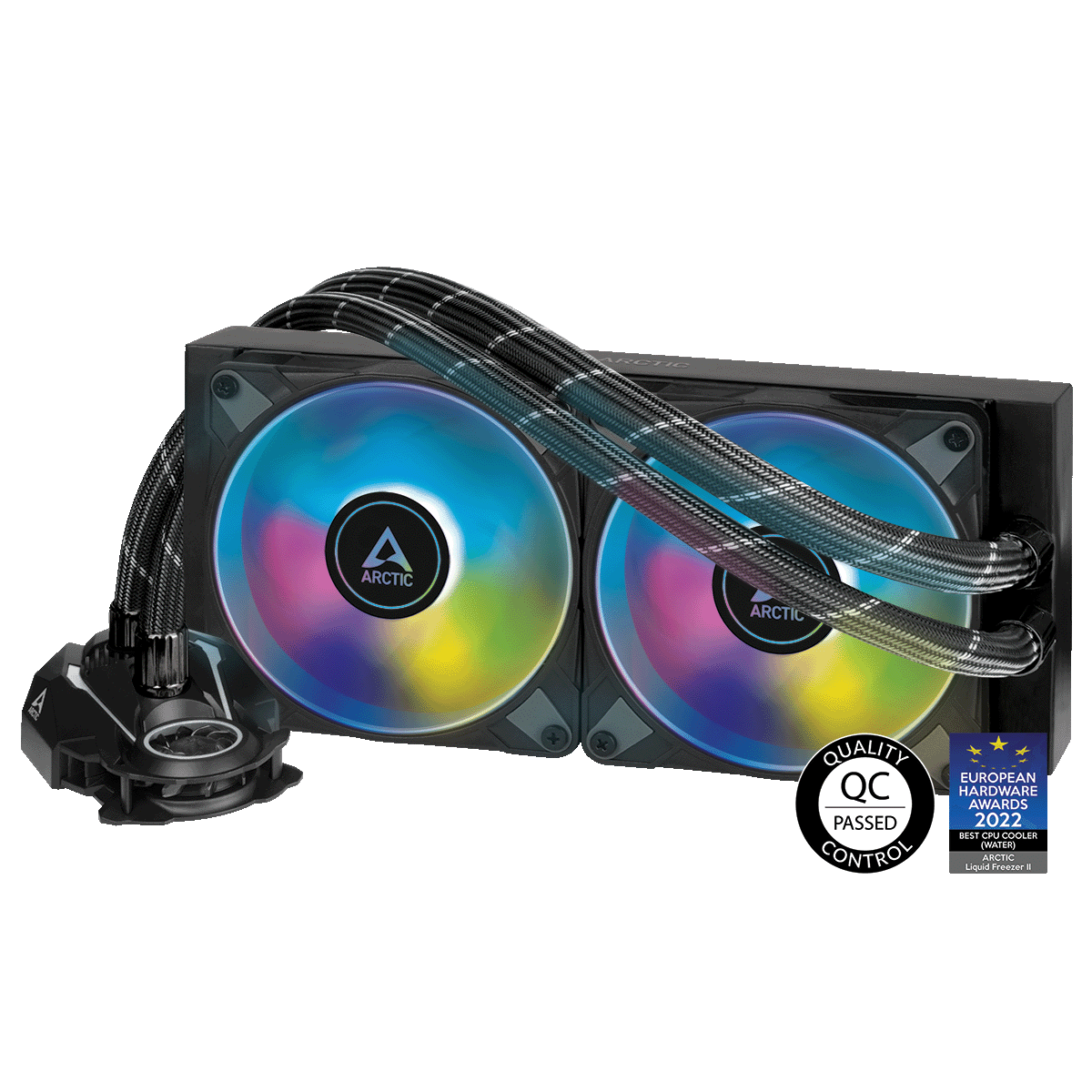 COOLER Arctic "Liquid Freezer III Pro 240 ARGB", skt. LGA1851, LGA 1700, AM4, AM5, racire cu lichid, 2 x 120mm P12 Pro, 600 - 3000 RPM, ARGB adresabil, negru "ACFRE00182A"