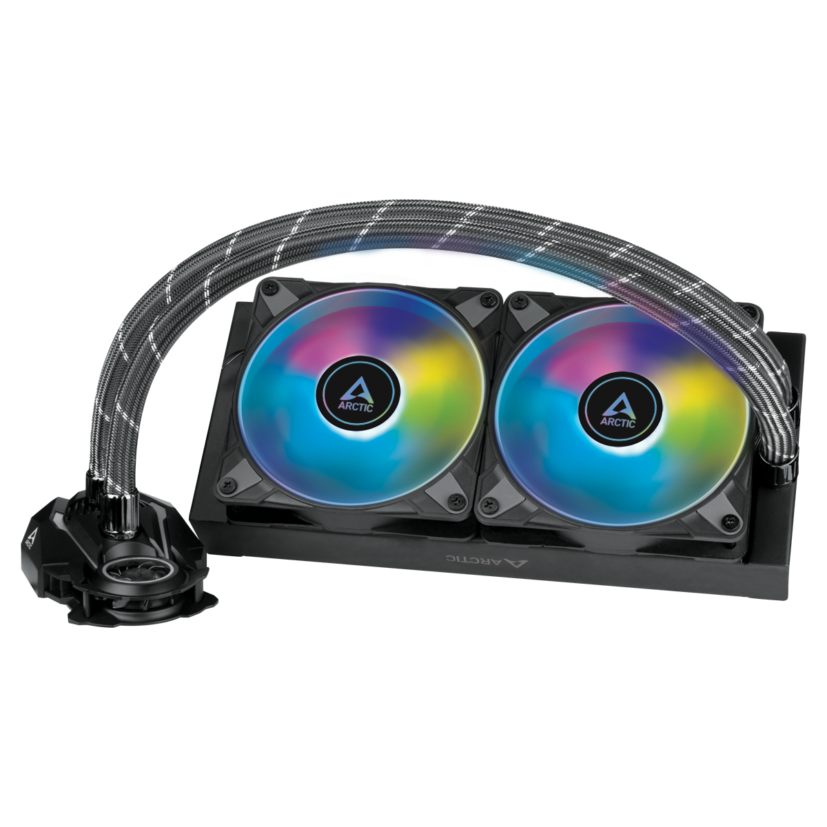 COOLER Arctic "Liquid Freezer III Pro 240 ARGB", skt. LGA1851, LGA 1700, AM4, AM5, racire cu lichid, 2 x 120mm P12 Pro, 600 - 3000 RPM, ARGB adresabil, negru "ACFRE00182A"
