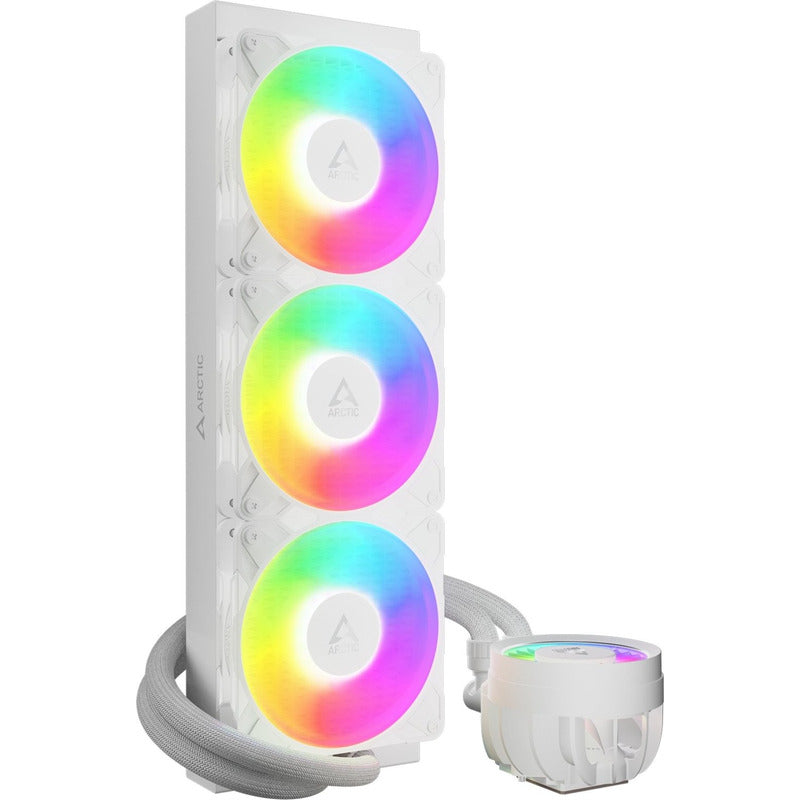 COOLER Arctic "Liquid Freezer III Pro 360 A-RGB W", skt. LGA1851, LGA 1700, AM4, AM5, racire cu lichid, 3 x 120mm, 600 - 3000 RPM, iluminare RGB adresabi, alb "ACFRE00188A"