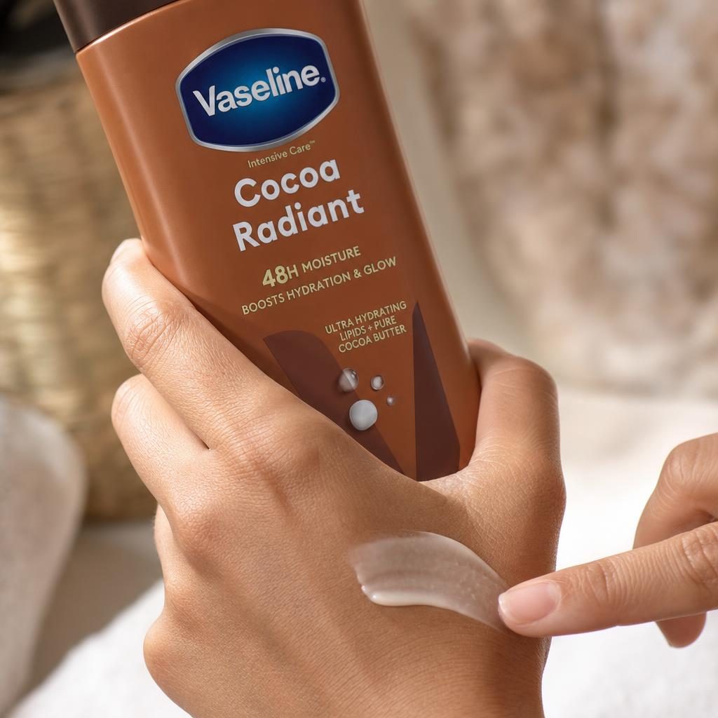 Lotiune de Corp, Vaseline, 400 ml, cu Unt de Cacao, Cocoa Radiant