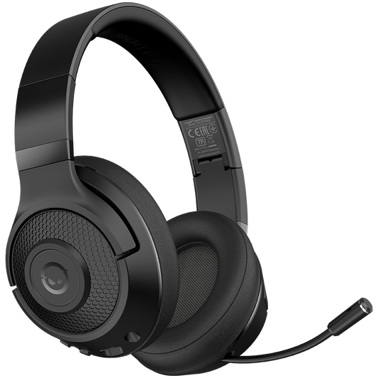 LORGAR Noah 500, Wireless Gaming headset with microphone, JL7006, BT 5.3, battery life up to 58 h (1000mAh), USB (C) charging cable (0.8m), 3.5 mm AUX cable (1.5m), size: 195*185*80mm, 0.24kg, black "LRG-GHS500" (timbru verde 0.8 lei)