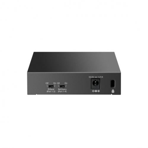 SWITCH TP-LINK, 5 porturi Gigabit (4 porturi POE+ buget total 65W), carcasa metalica "LS105GP"