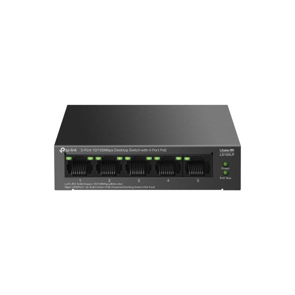 SWITCH TP-LINK 5 porturi 10/100 Mbps, 4-Port PoE carcasa metalica "LS105LP"