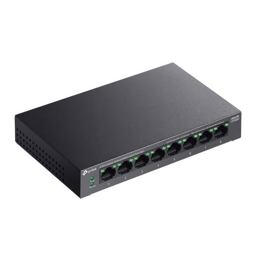 SWITCH TP-LINK, 8 porturi Gigabit (8 porturi POE+ buget total 62W), carcasa metalica "LS108GP"