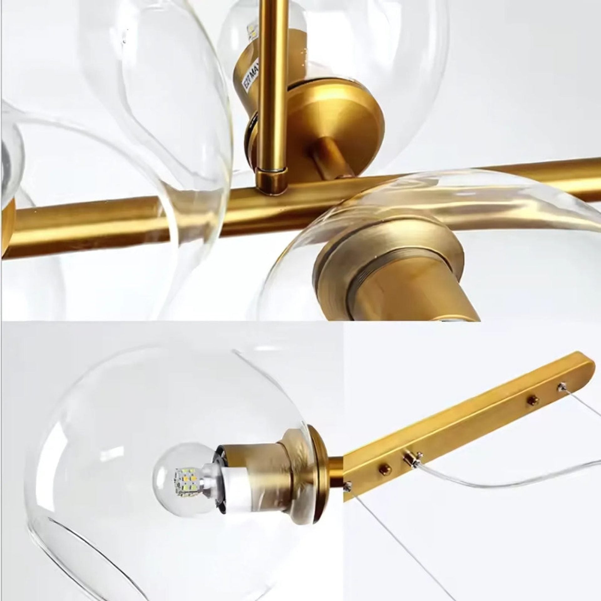 Lustra cu Glob, MODEST Grand, 8xE27, Auriu, Metal