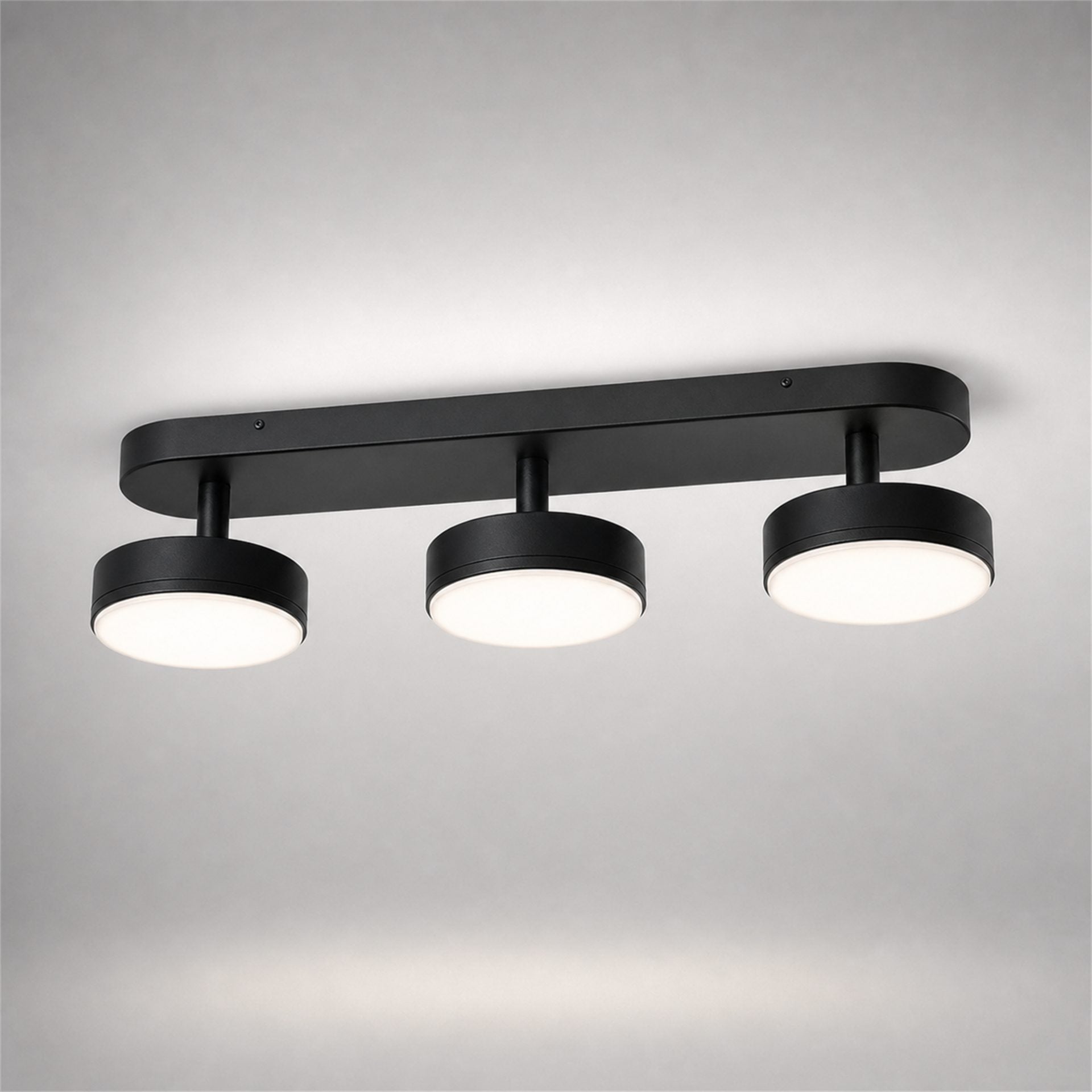 Lustra EPS, 3xGX53, 61x15cm, Metal si Plastic, Negru