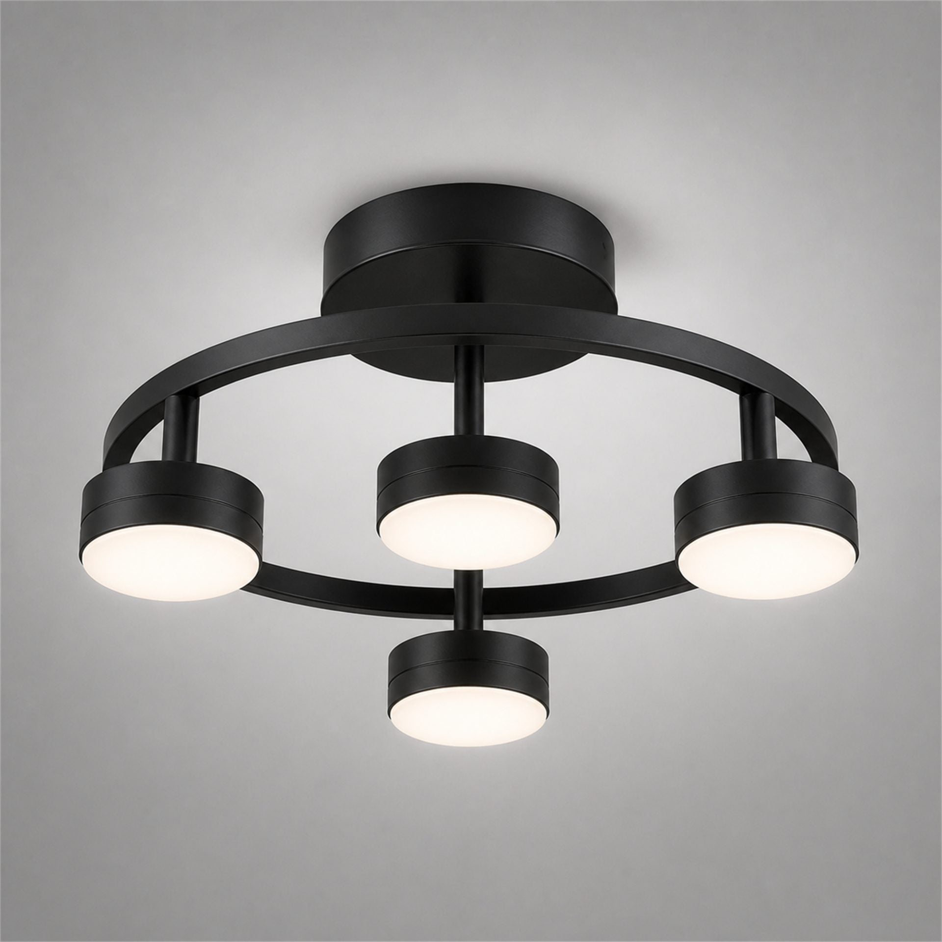 Lustra EPS, 4xGX53, D57cm, Metal si Plastic, Negru