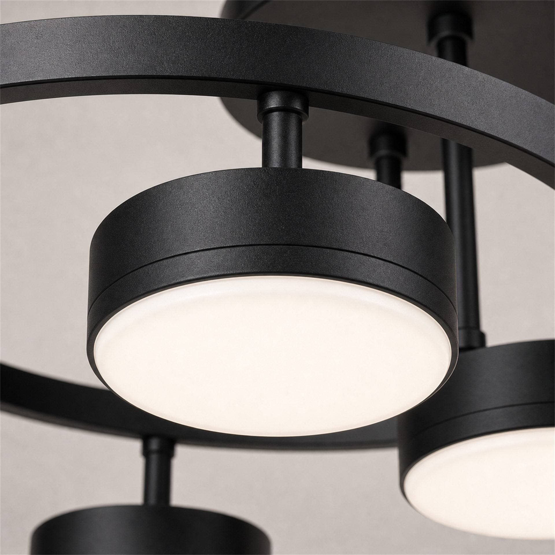 Lustra EPS, 4xGX53, D57cm, Metal si Plastic, Negru