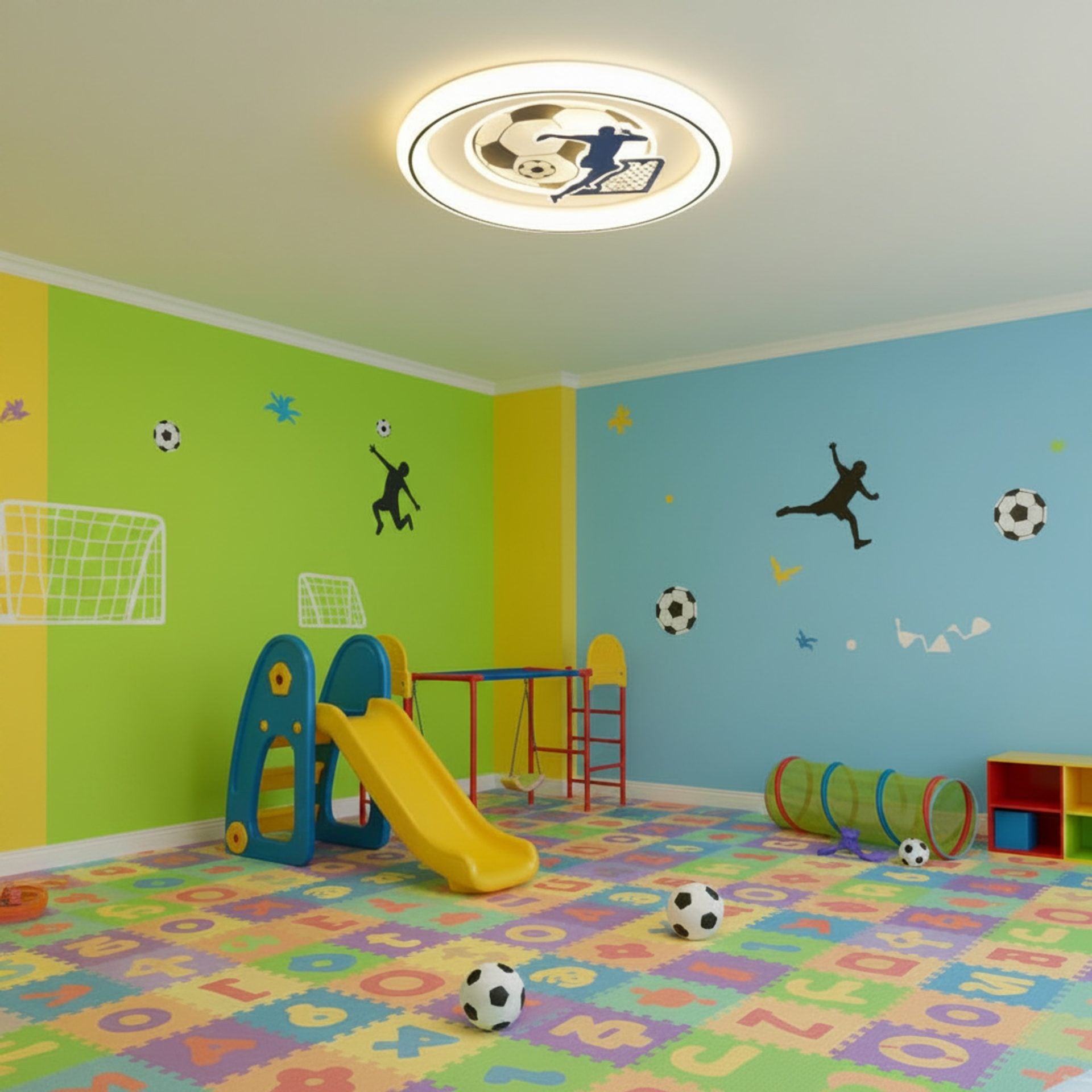 Lustra LED cu telecomanda 88W, Diametru 50cm, lumina Rece/Calda/Neutra, Albastru