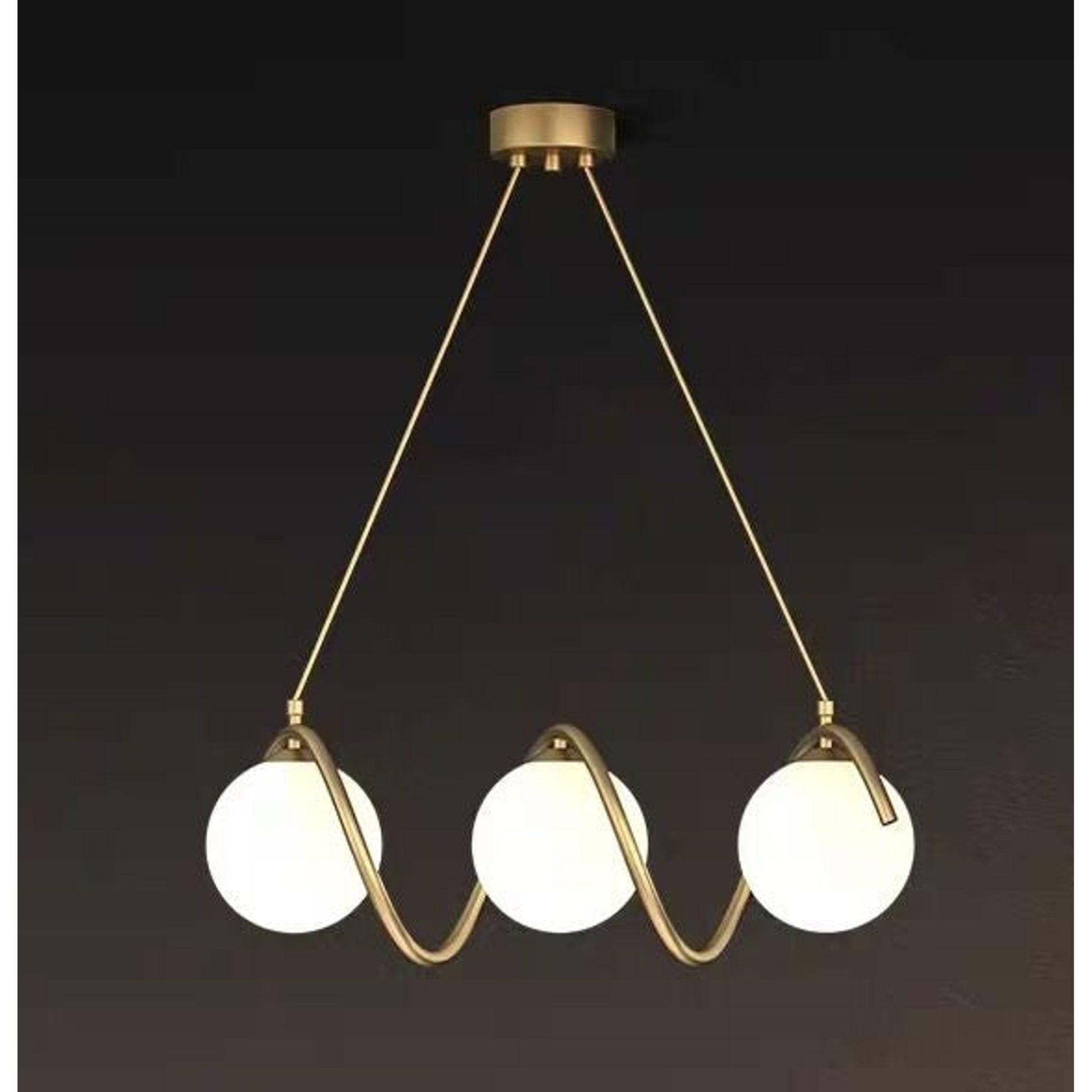 Lustra LOFT Haven, 3x G9, Alb Auriu, Metal, Inaltime Reglabila, Modern