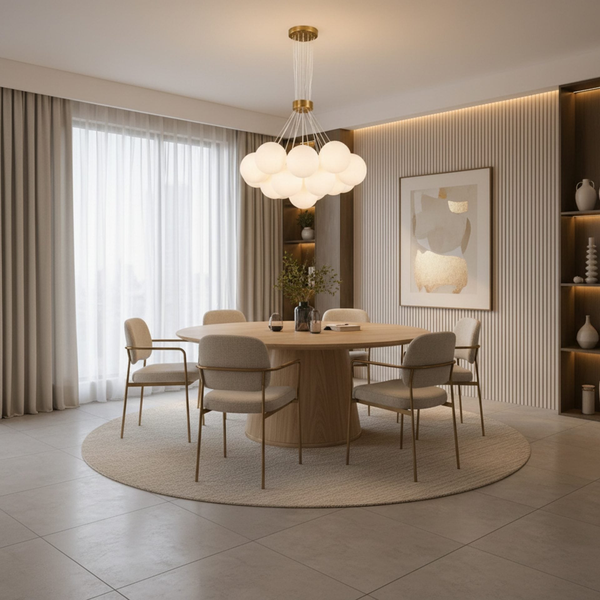 Lustra MODERNA LOFT Bagliore, Glob, 13xE27, Inaltime Reglabila, Auriu