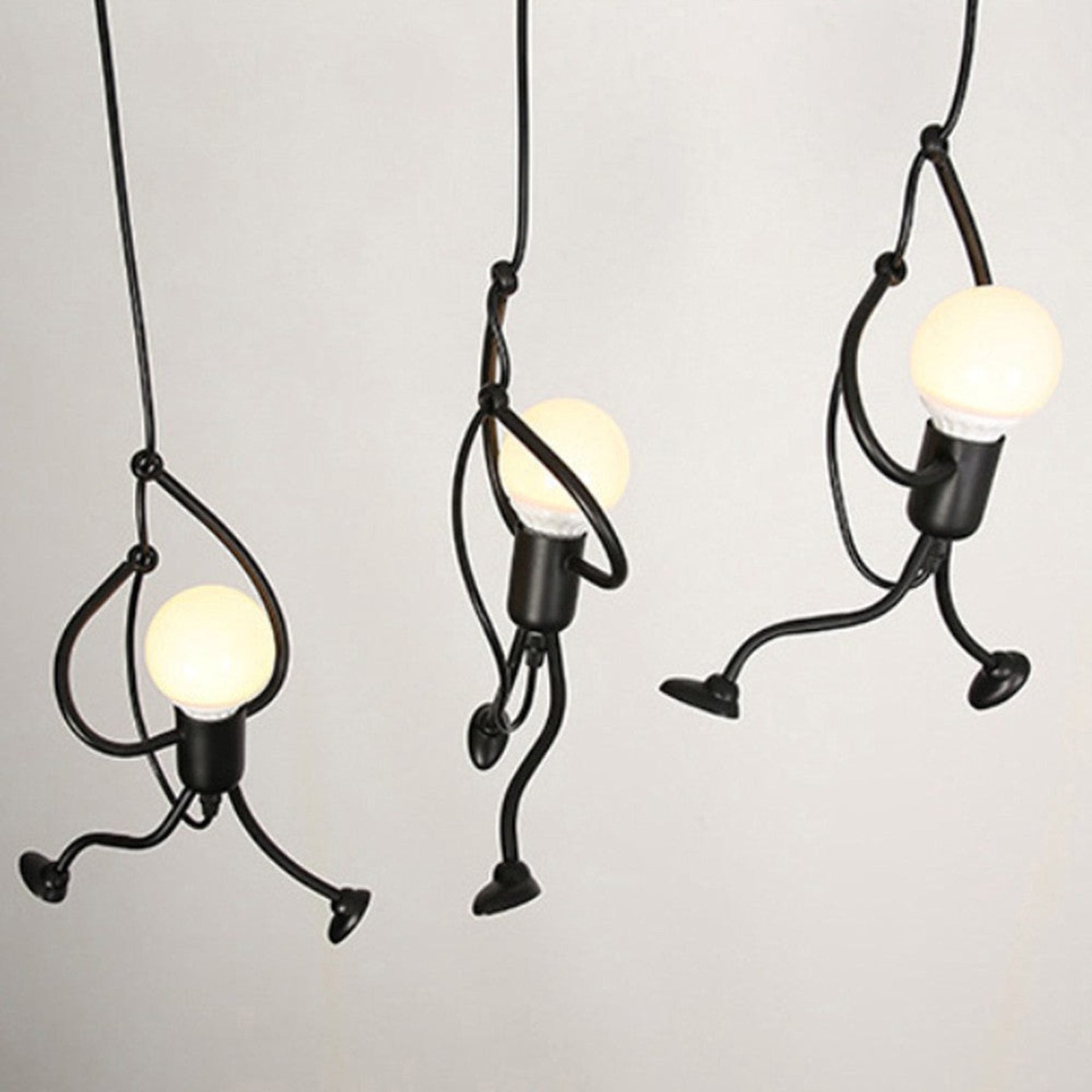 Lustra MODERNA, tip Pendul, FUNTASIA, Figurina, 3xE27, Inaltime Reglabila, Negru