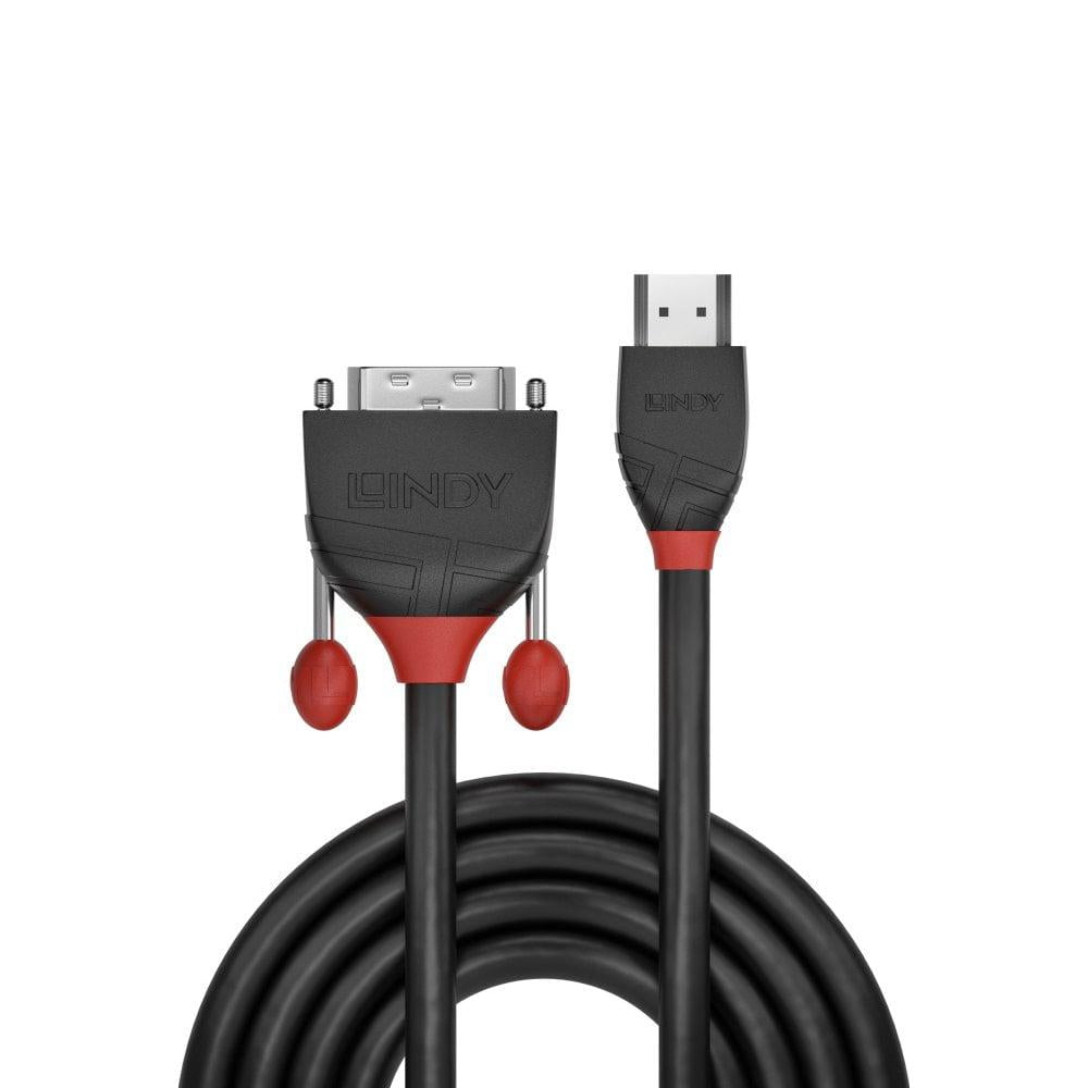 Lindy 3m HDMI to DVI-D Cable, Black Line, "LY-36273"
