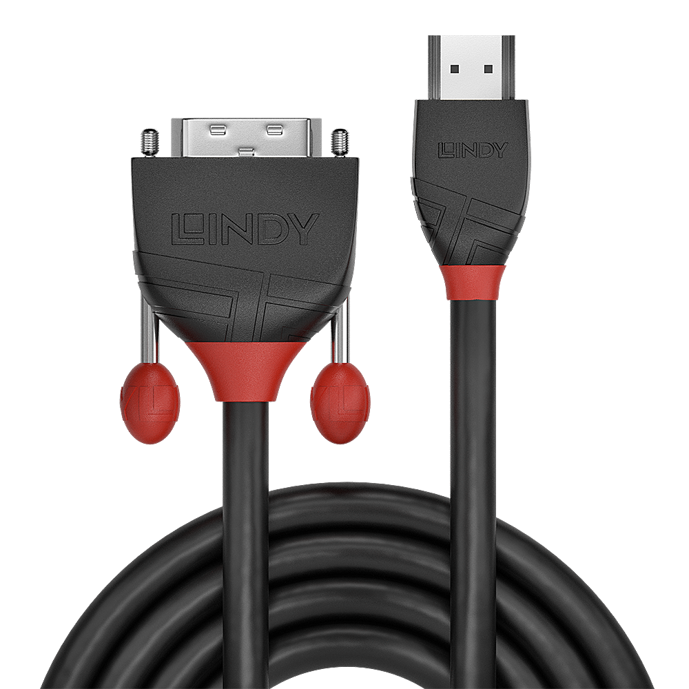 Lindy 5m HDMI to DVI-D Cable, Black Line "LY-36274"