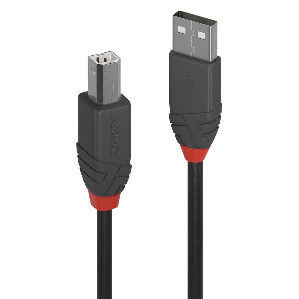 Cablu Lindy 5m USB 2.0 Type A to B Anthr, "LY-36675"