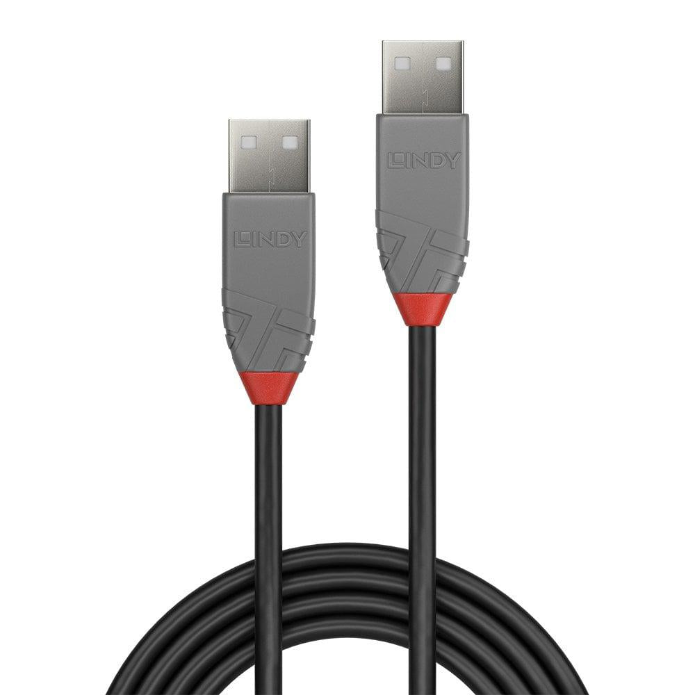 Cablu Lindy 0.5m USB 2.0 Type A, Anthra, "LY-36691"
