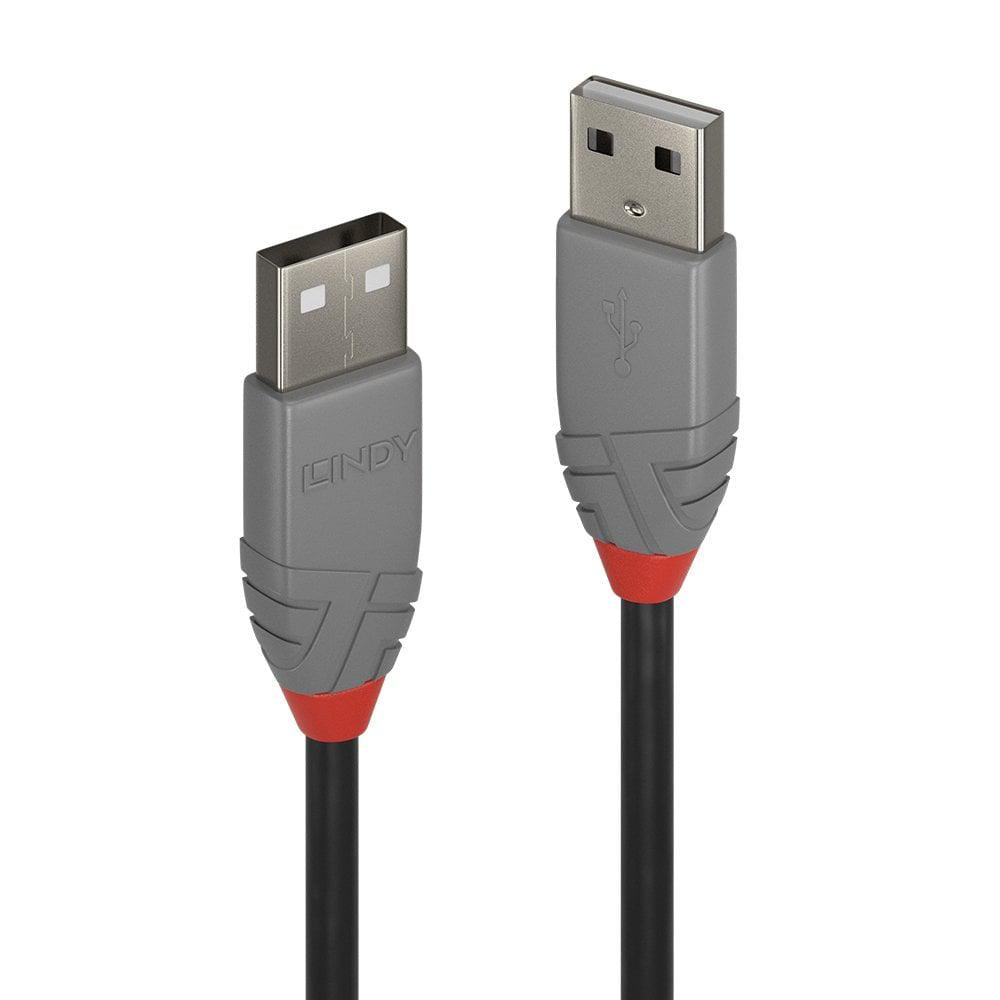 Cablu Lindy 0.5m USB 2.0 Type A, Anthra, "LY-36691"