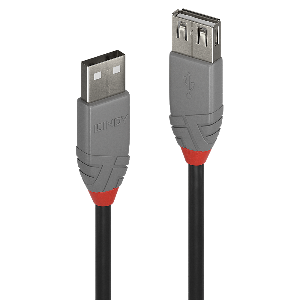 Lindy Cablu USB 2.0 Ext. USB 2m, Anthra "LY-36703"