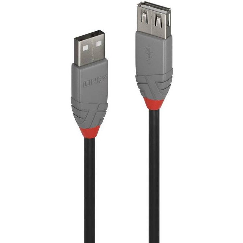 Cablu Lindy 5m USB 2.0 Type A Ext, Anthr, "LY-36705"